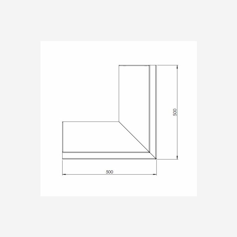 Corten acél támfal külső sarok 50 x 50 cm (magasság 40 cm)