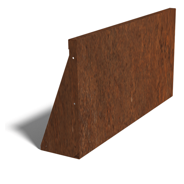 Corten acél támfal egyenes 100 cm (magasság 50 cm)