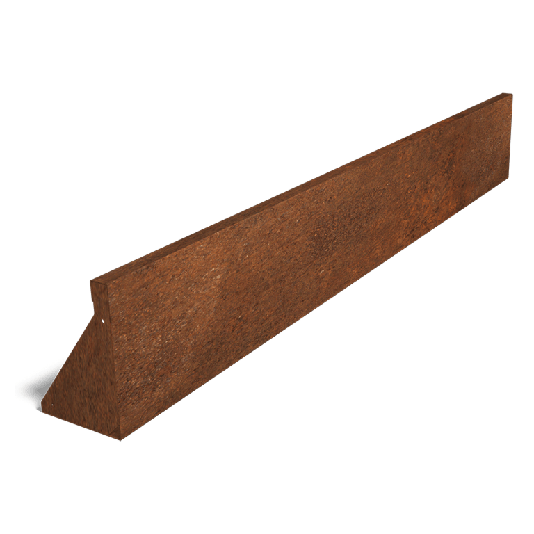 Corten acél támfal egyenes 200 cm (magasság 30 cm)