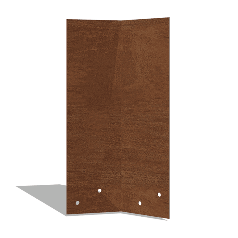 Csatlakozólemez corten acél 45º magas 34 - 37.5 cm