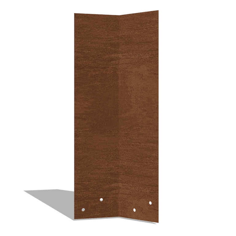 Csatlakozólemez corten acél 45º magas XL 34 - 37.5 cm