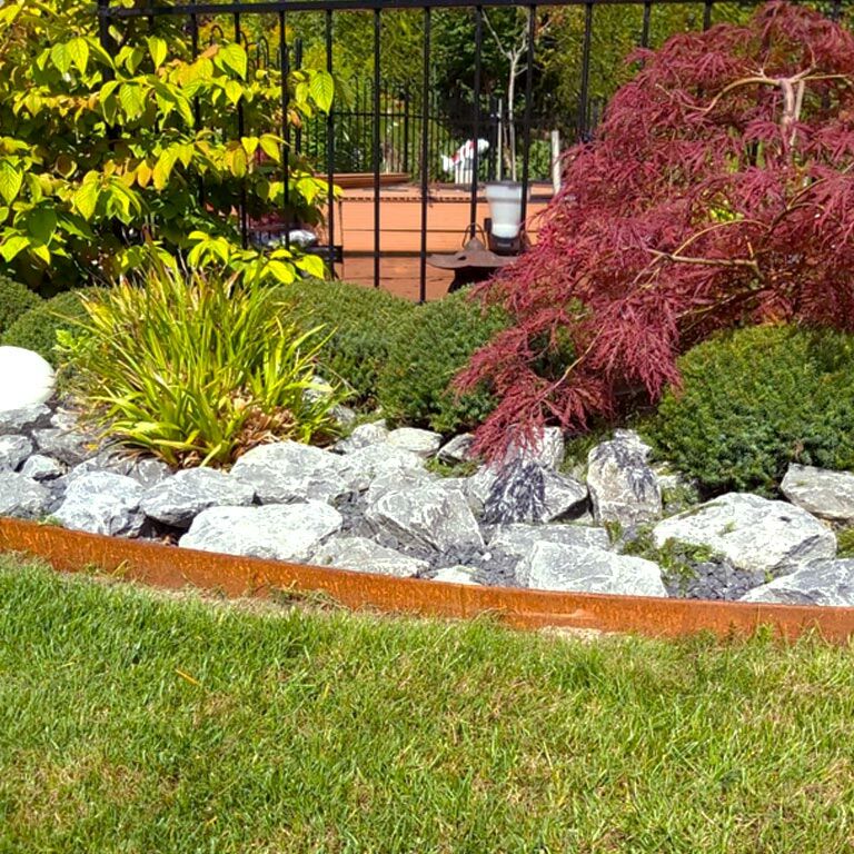 Corten acél szegély zúzott 13 cm teljes készlet 15 méterenként