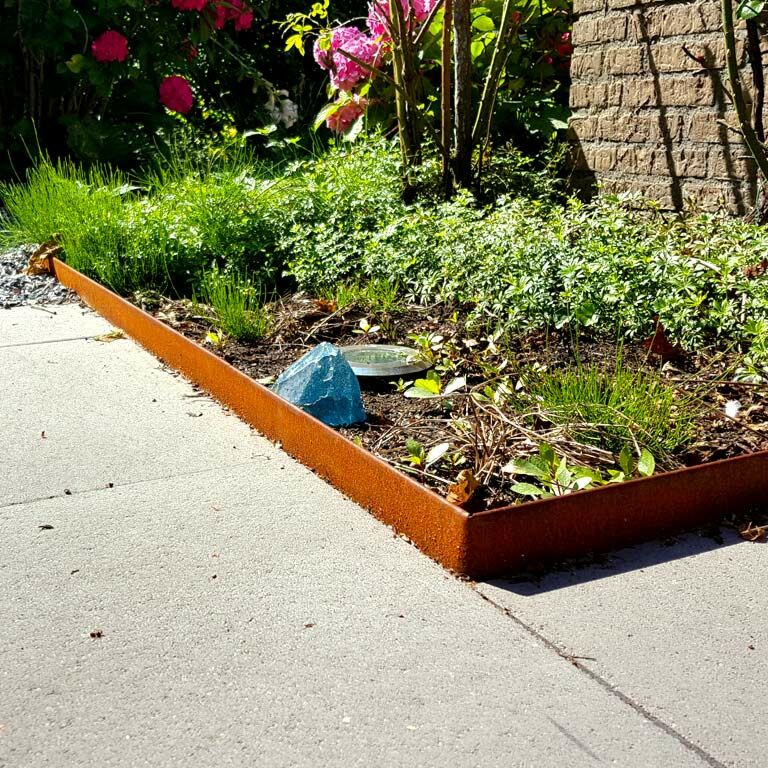 Corten acél szegély zúzott 23 cm (hossza 150 cm)