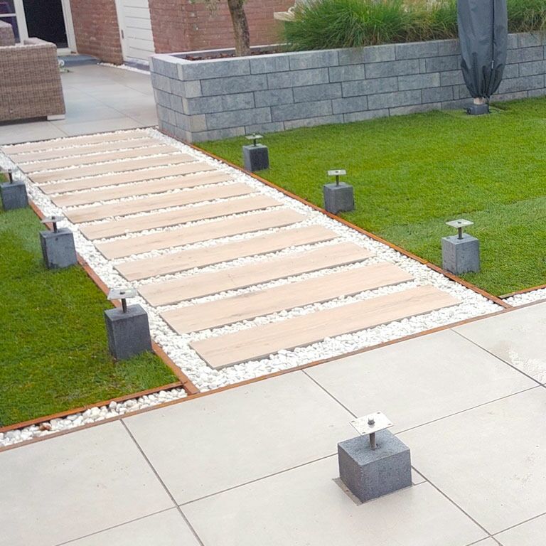 Corten acél szegély vastag 12 cm-es teljes készlet 24 méterenként