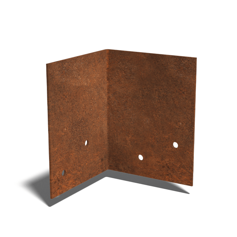 Csatlakozólemez corten acél 90º-os réteg 12 - 15 cm