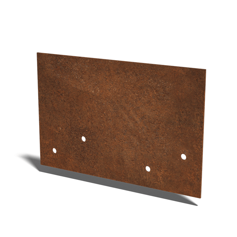 csatlakozólemez egyenes Corten acél réteg 12 - 15 cm