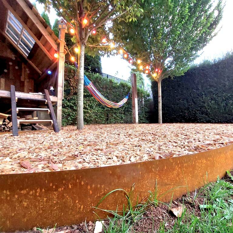 Corten acél szegély egyenes 25 cm (hossza 150 cm)