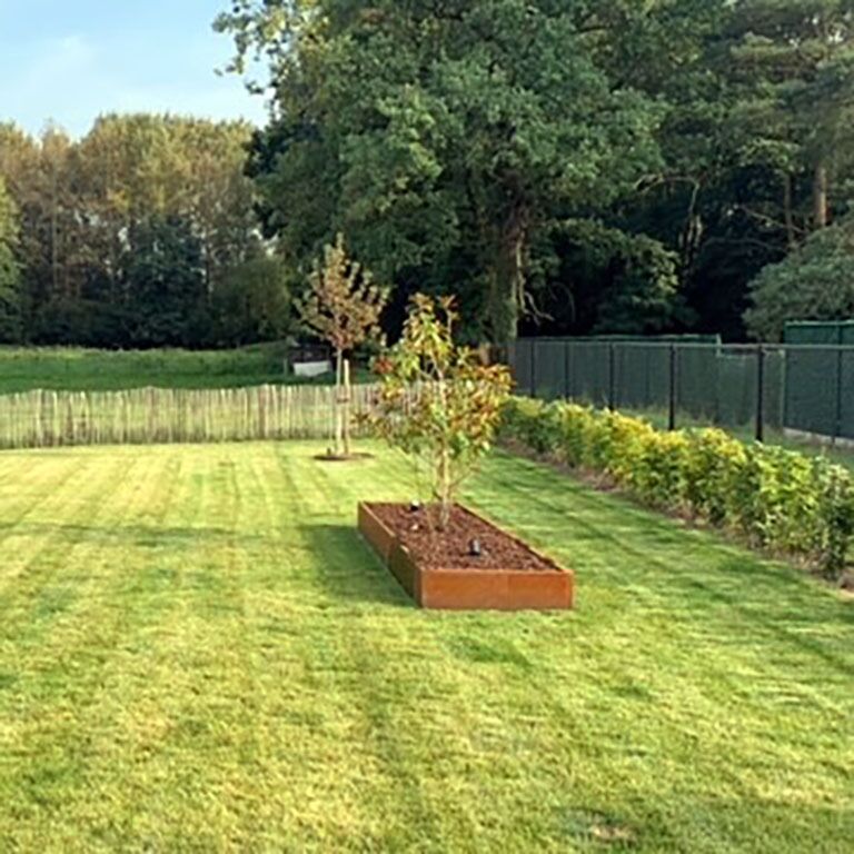 Corten acél támfal egyenes 150 cm (magasság 50 cm)