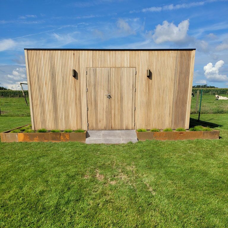 Corten acél támfal egyenes 100 cm (magasság 30 cm)
