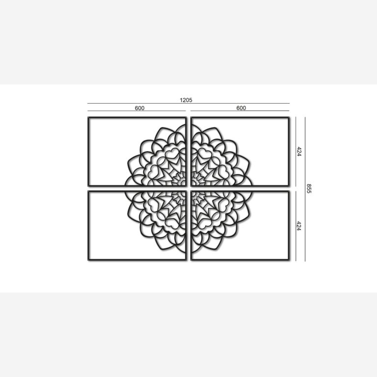 Fém fali dekoráció Mandala *OP=OP
