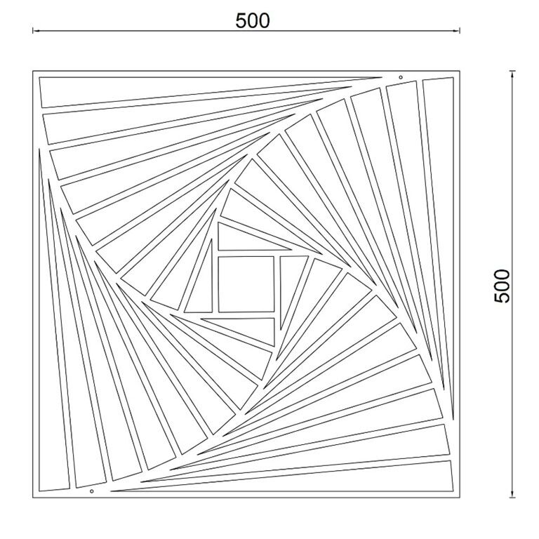Fém fali dekoráció Geometriai formák 3.0