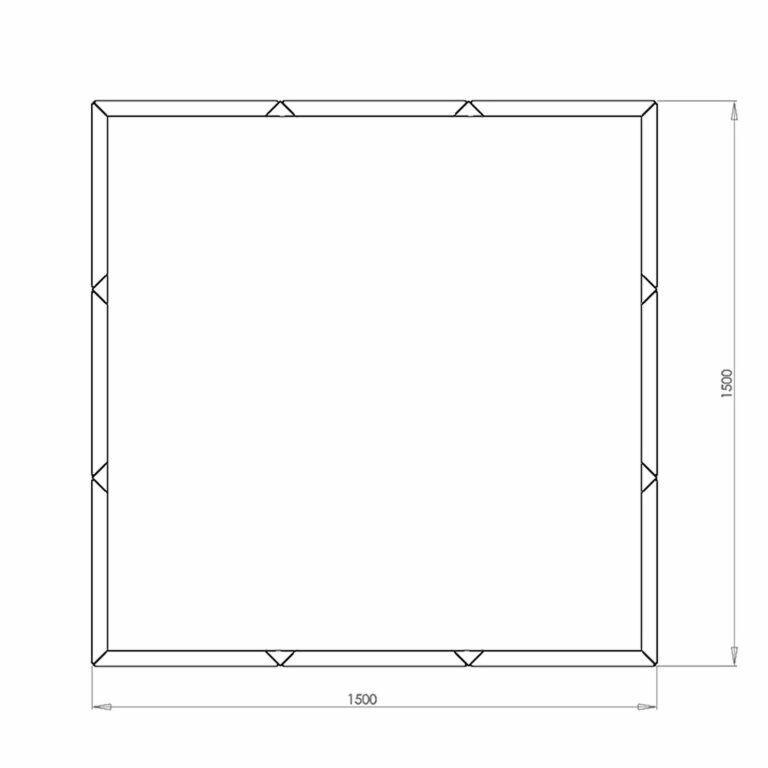 Corten acél virágláda Miami xxl 150 x 150 cm