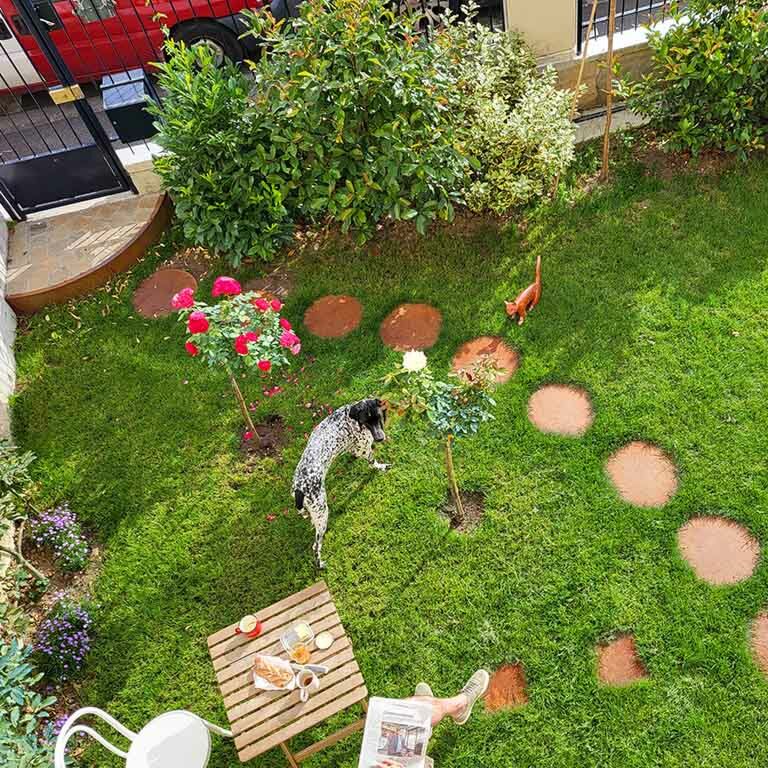 Corten acél lépőkő Kerek 25