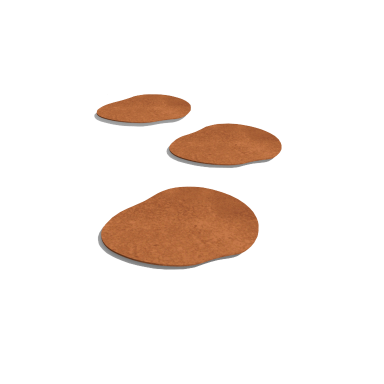 Corten acél lépőkő Organikus 30 x 30 cm