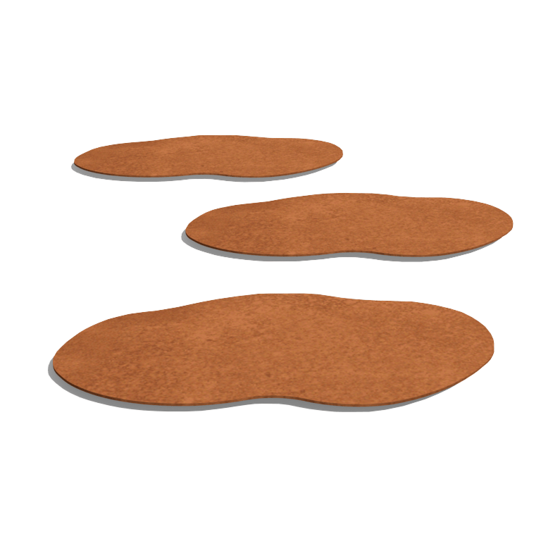 Corten acél lépőkő Organikus 50 x 25 cm