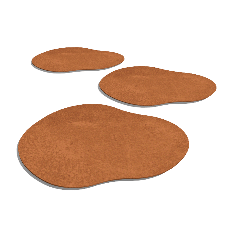 Corten acél lépőkő Organikus 50 x 50 cm