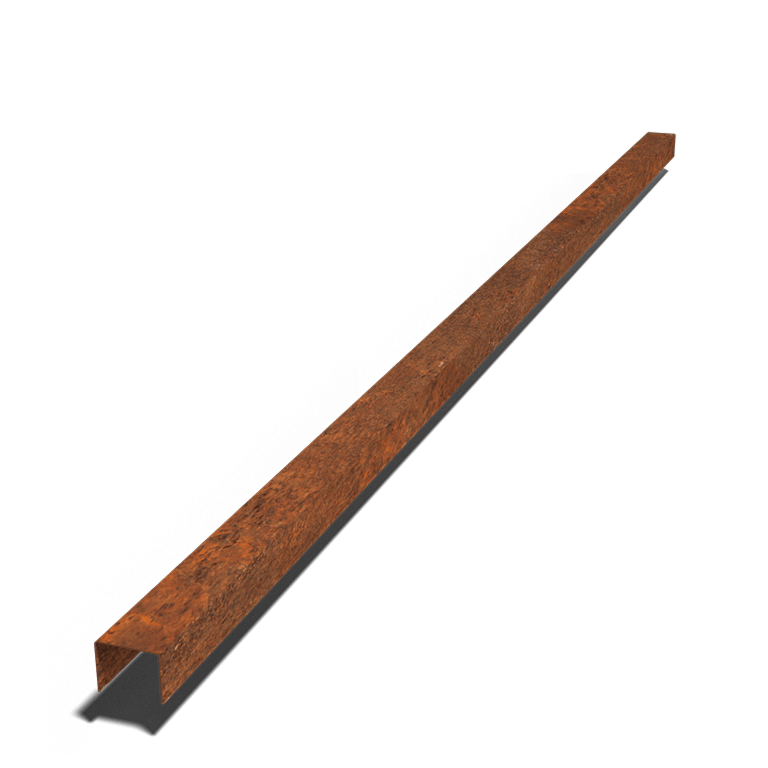 Corten acél fedőprofil 5 x 6 x 5 cm (hossza 240 cm)