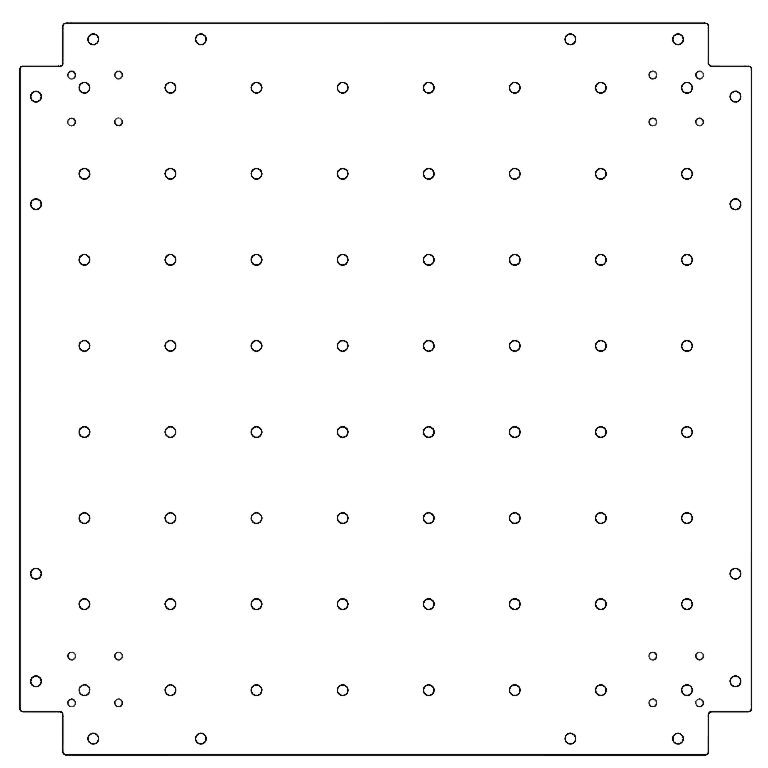 Alaplemez horganyzott acél 70 x 70 cm
