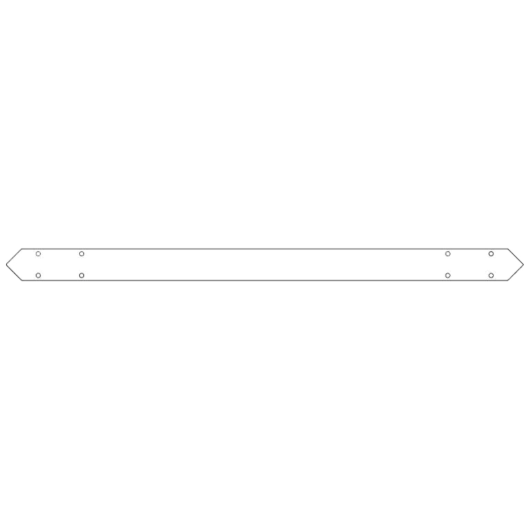 Alaplemez csatlakozója horganyzott acél 120 cm