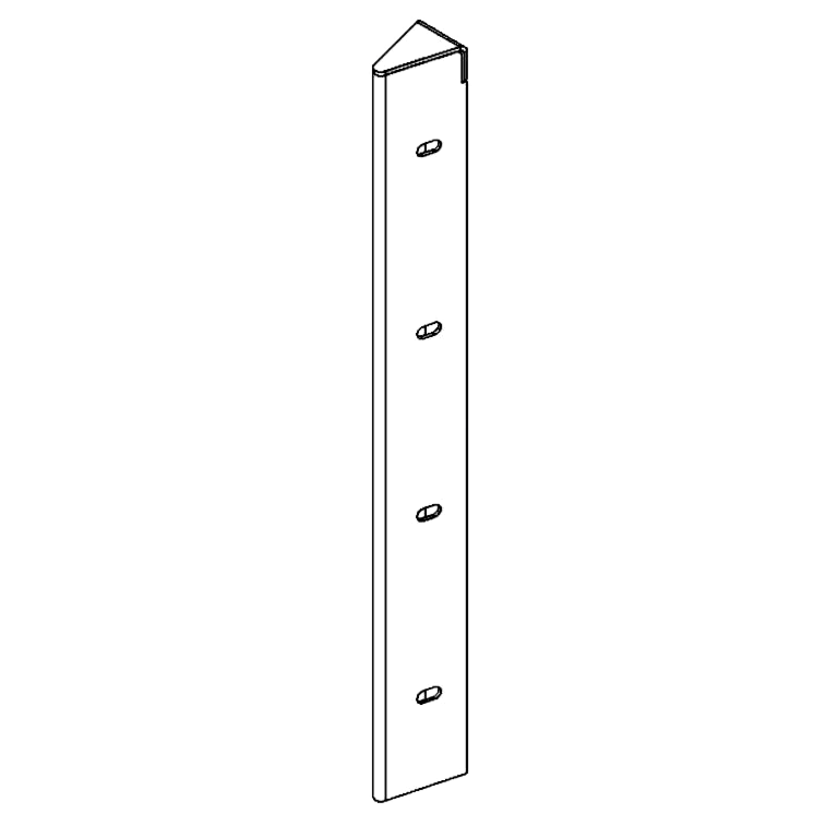 Sarokdarab porfestett acél 30° 40 cm