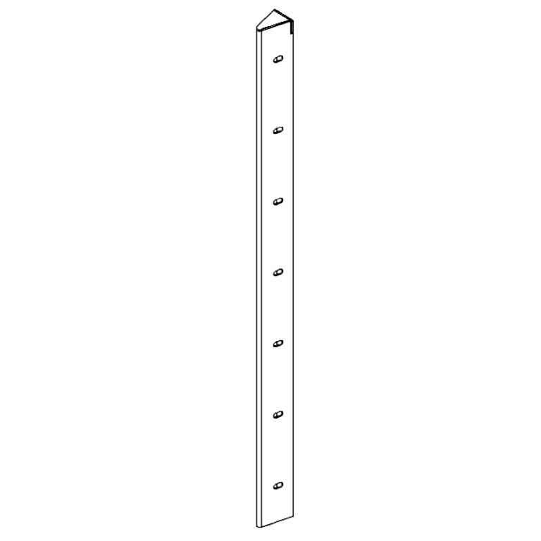 Sarokdarab porfestett acél 30° 70 cm
