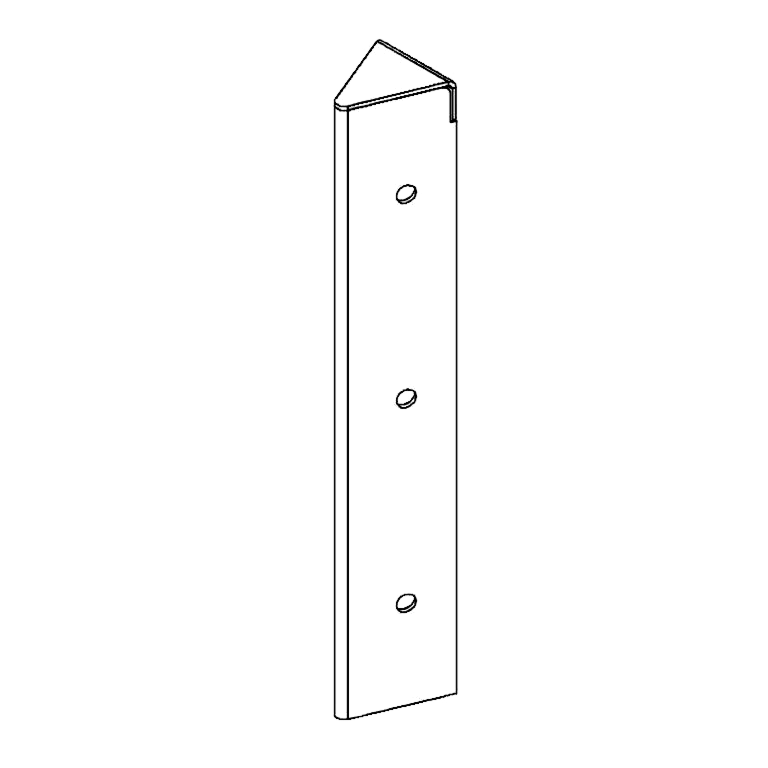 Sarokdarab corten acél 45° 30 cm
