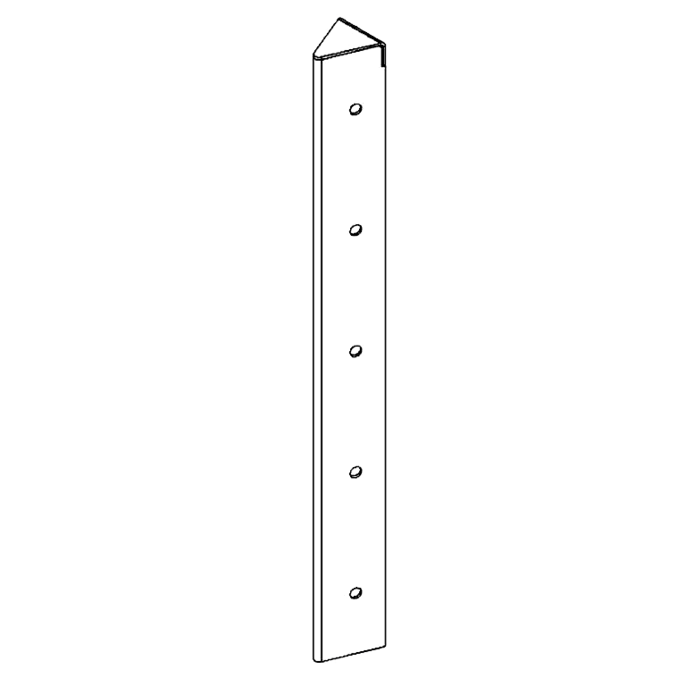 Sarokdarab corten acél 45° 50 cm