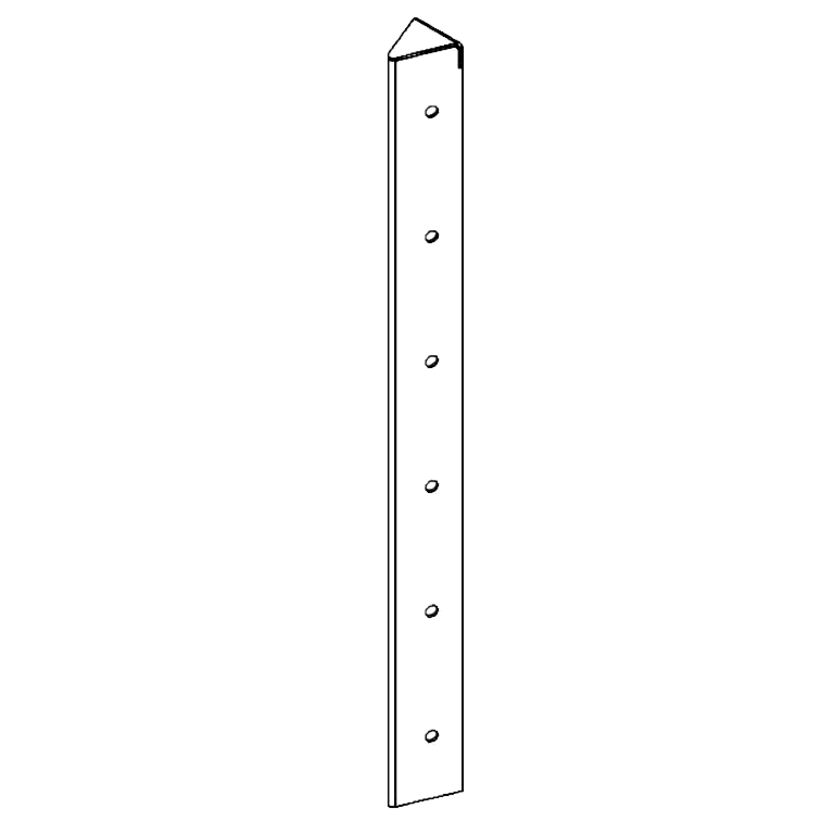 Sarokdarab corten acél 45° 60 cm