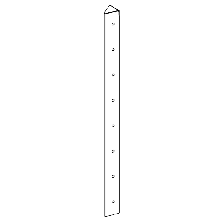 Sarokdarab porfestett acél 45° 80 cm