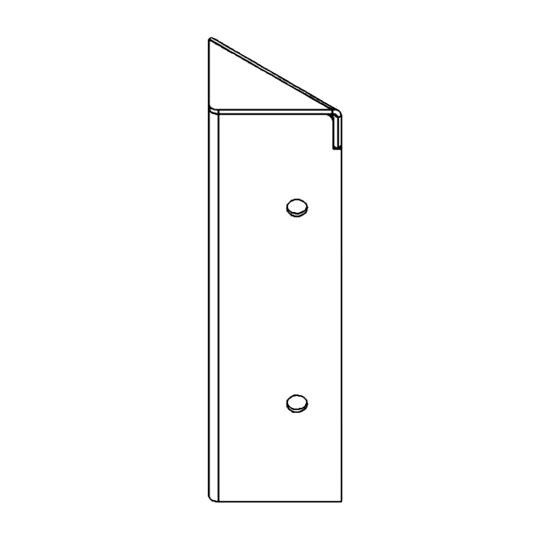 Sarokdarab corten acél 90° 20 cm