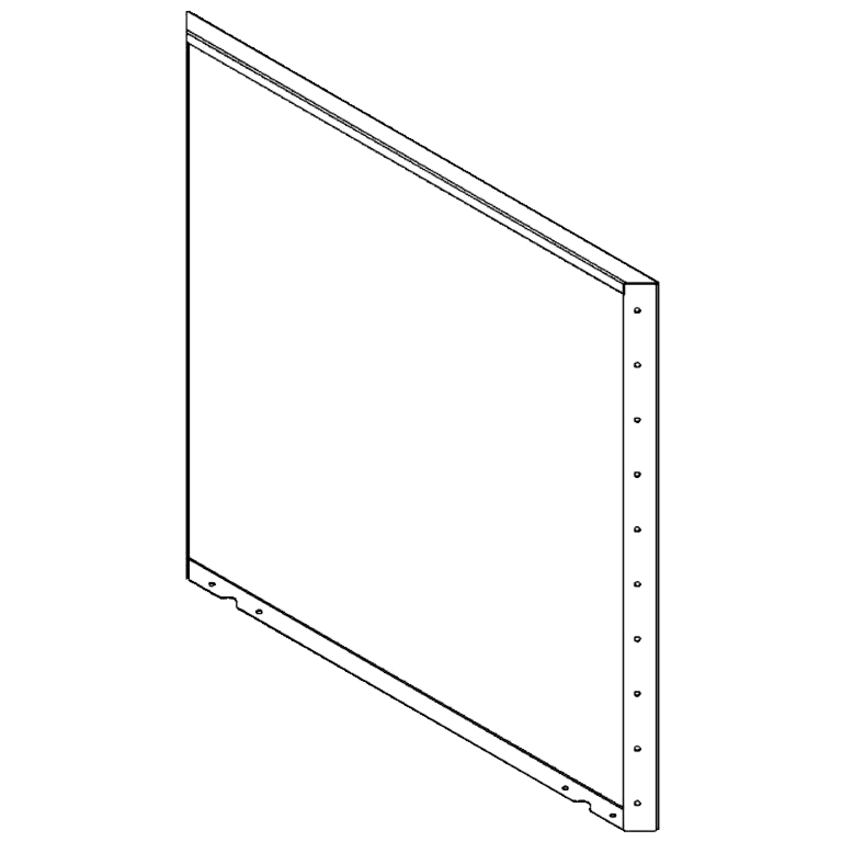 Porszórt acél panel 100 x 100 cm