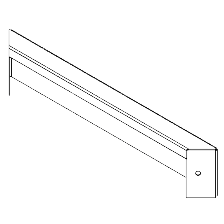Porszórt acél panel 10 x 50 cm