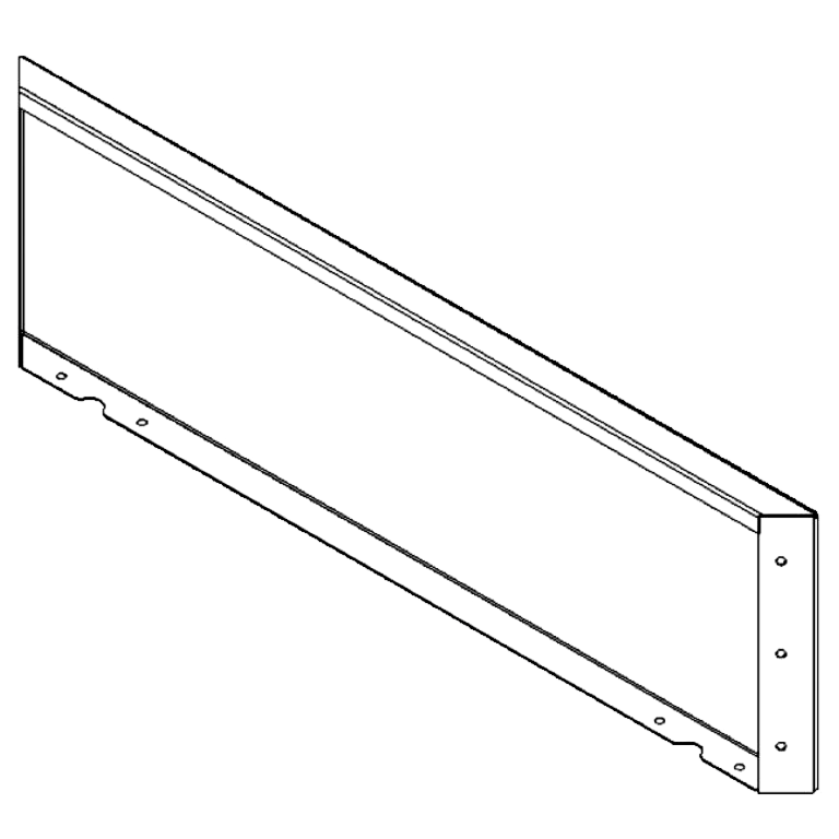Porszórt acél panel 30 x 100 cm