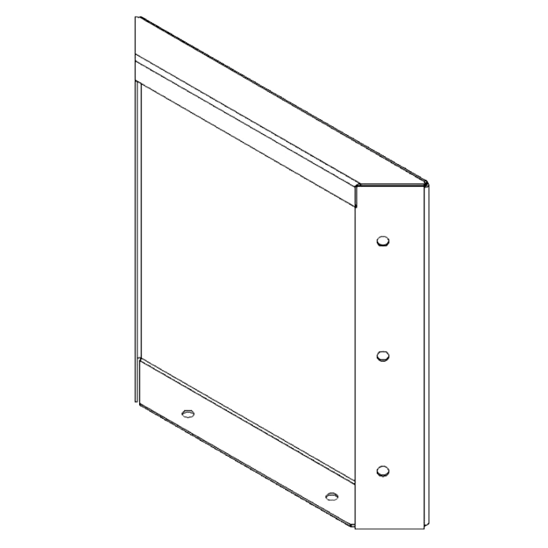Porszórt acél panel 30 x 30 cm