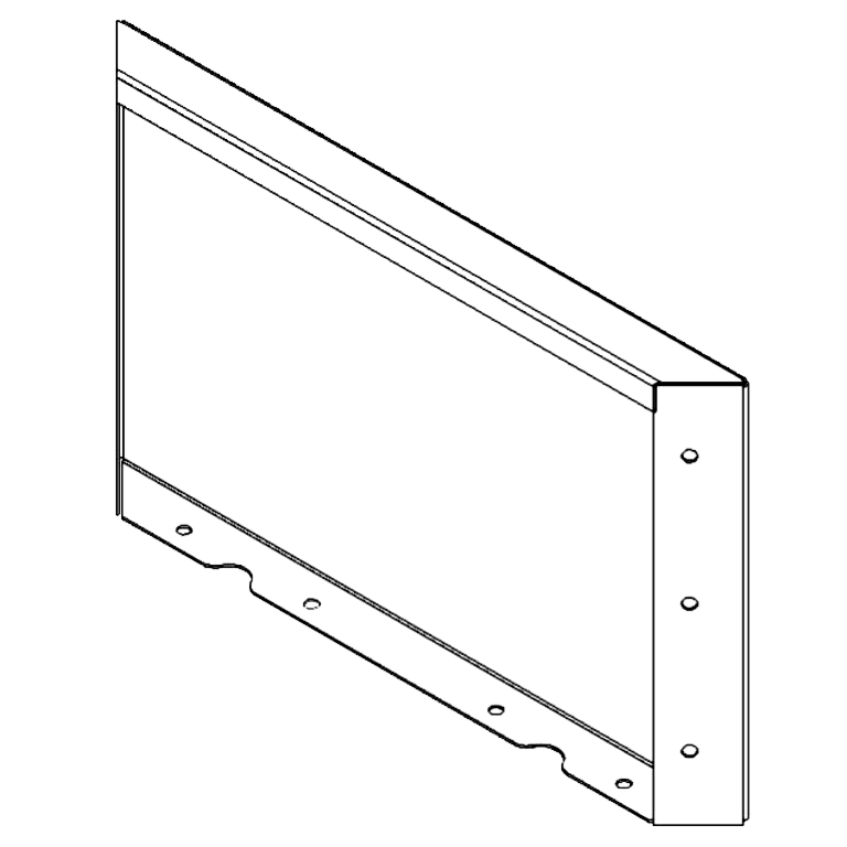 Porszórt acél panel 30 x 50 cm
