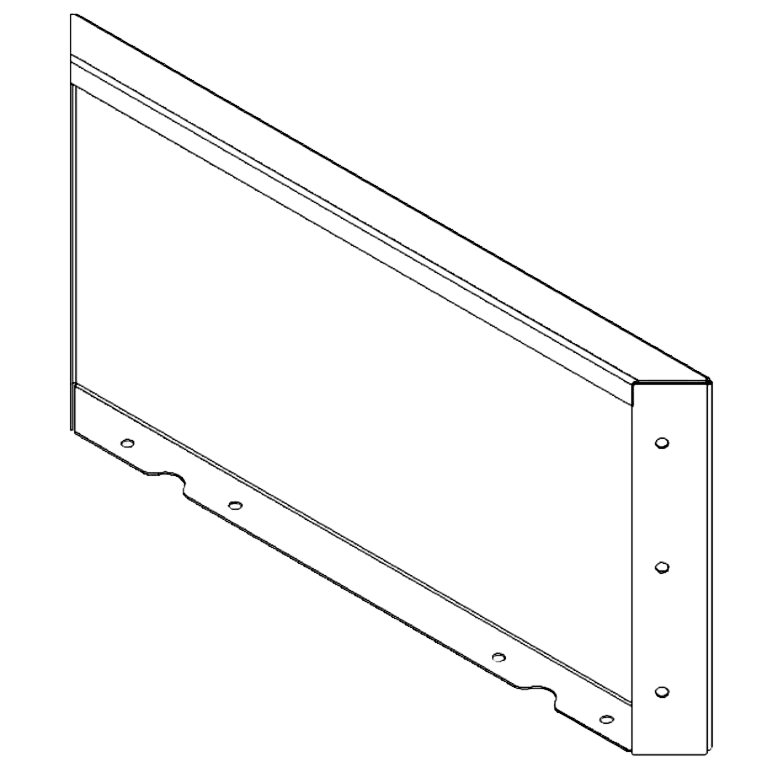 Porszórt acél panel 30 x 60 cm