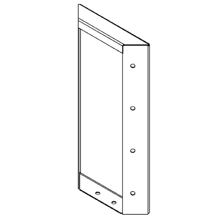 Porszórt acél panel 40 x 20 cm