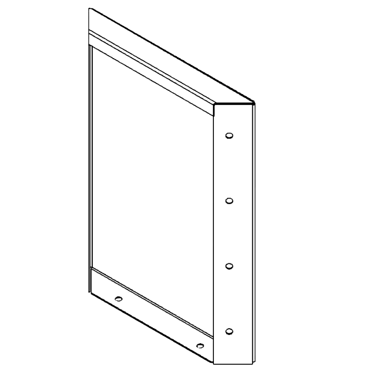 Porszórt acél panel 40 x 30 cm