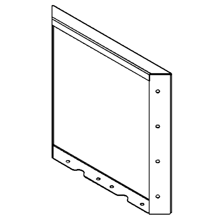 Porszórt acél panel 40 x 40 cm
