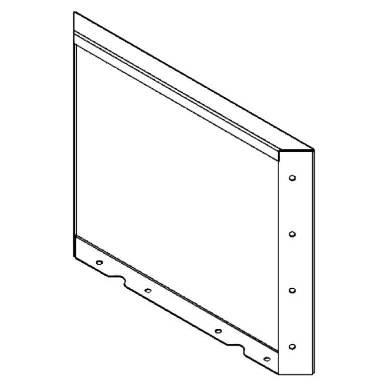 Porszórt acél panel 40 x 50 cm