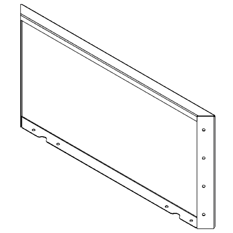 Porszórt acél panel 40 x 80 cm