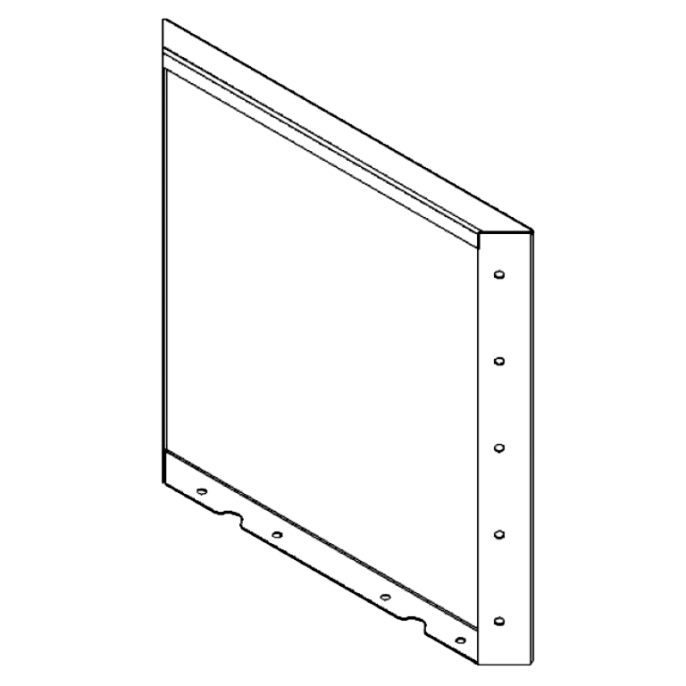 Corten acél panel 50 x 50 cm