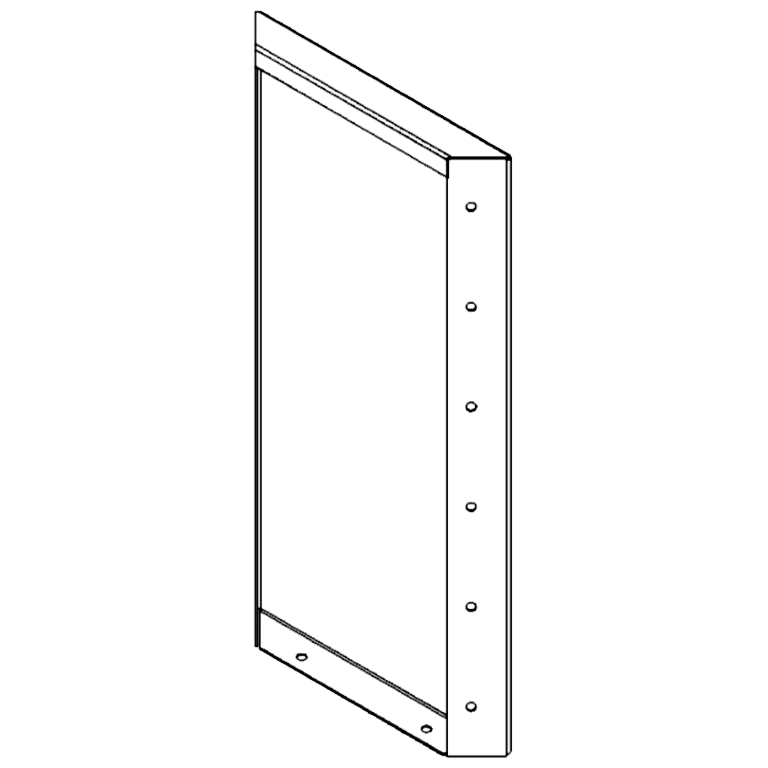 Porszórt acél panel 60 x 30 cm