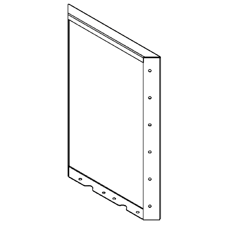 Porszórt acél panel 60 x 40 cm