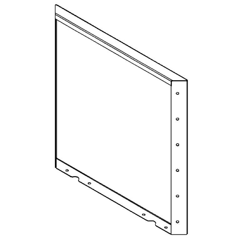 Porszórt acél panel 60 x 60 cm