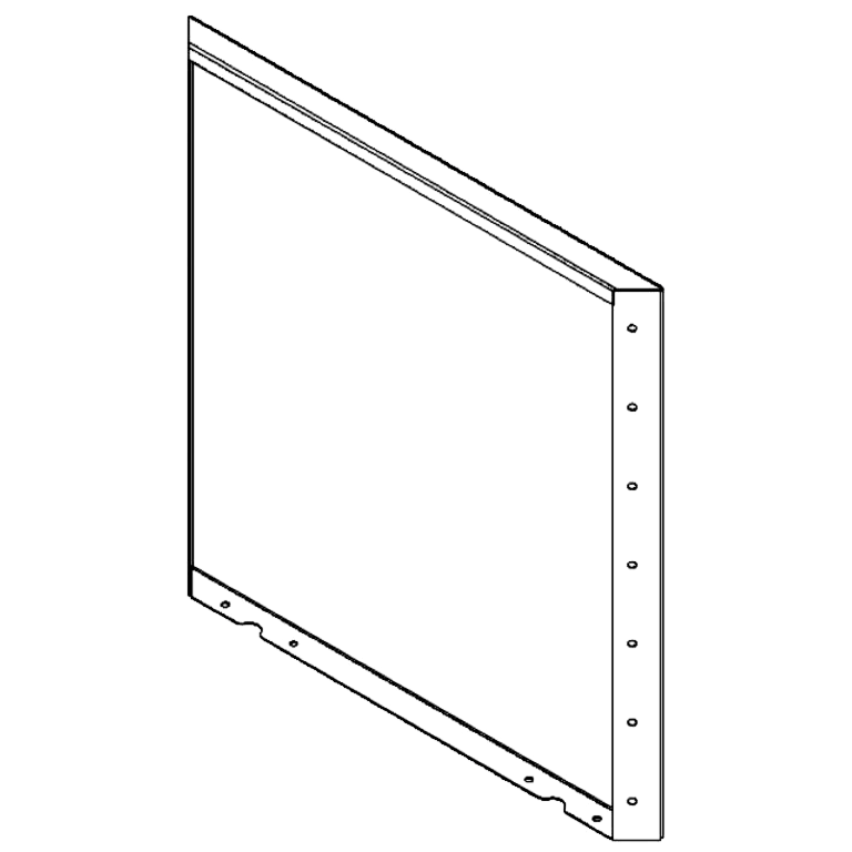 Porszórt acél panel 70 x 70 cm