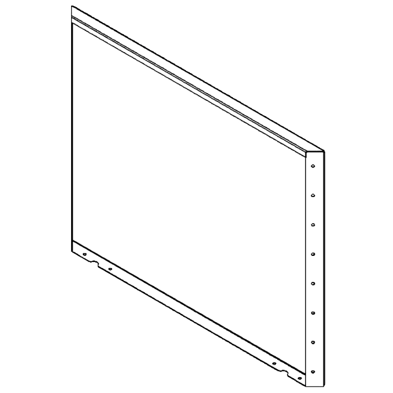 Porszórt acél panel 80 x 100 cm