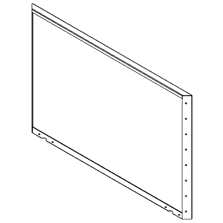 Porszórt acél panel 80 x 120 cm