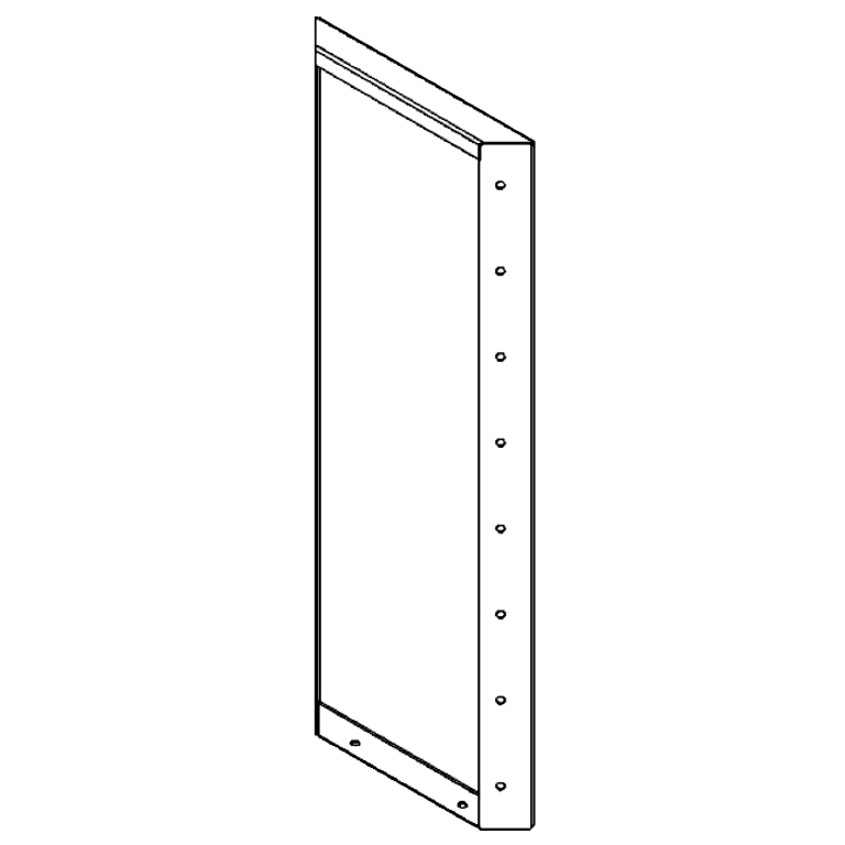 Porszórt acél panel 80 x 30 cm