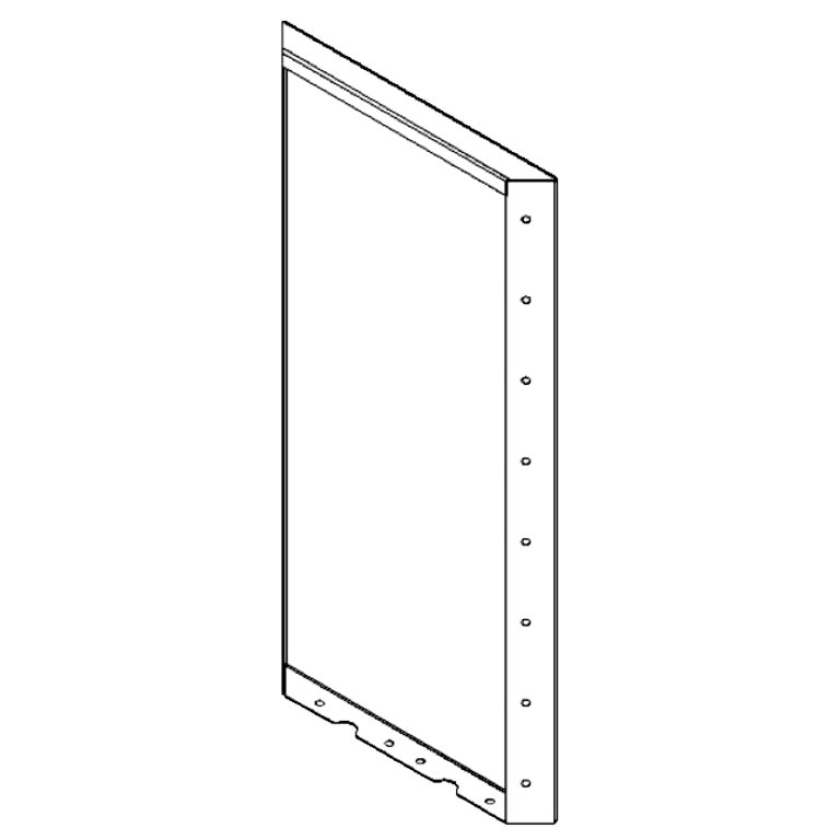 Porszórt acél panel 80 x 40 cm